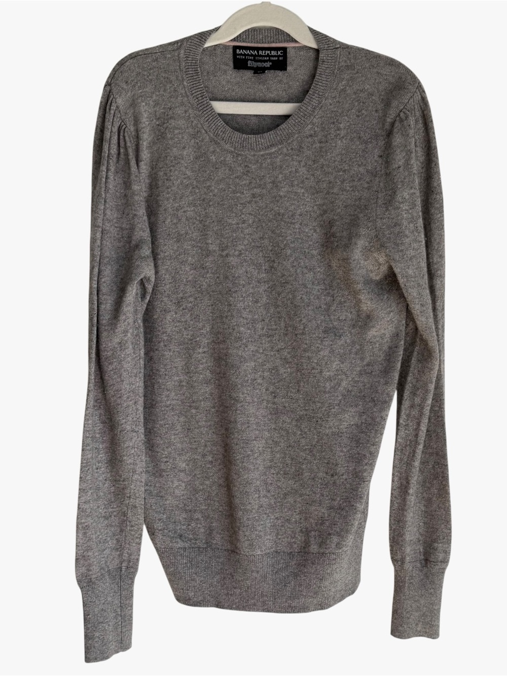 Banana Republic Gray Crewneck Lightweight Sweater